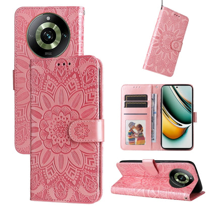 Embossed Sunflower Leather Phone Case, For Realme C67 4G Global, For Realme C67 Global / 11 5G Taiwan Version, For Realme 11 4G Global, For Realme C53 / Narzo N53, For Realme 11, For Realme 11 Pro / 11 Pro+, For Realme C65 4G, For Realme C55           ...
