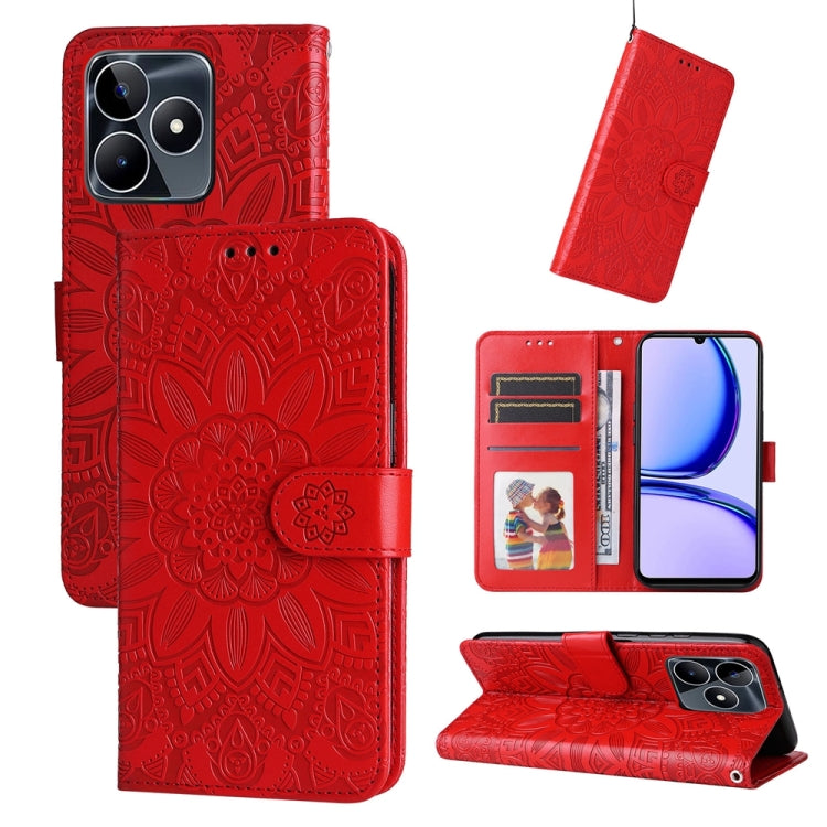 Embossed Sunflower Leather Phone Case, For Realme C67 4G Global, For Realme C67 Global / 11 5G Taiwan Version, For Realme 11 4G Global, For Realme C53 / Narzo N53, For Realme 11, For Realme 11 Pro / 11 Pro+, For Realme C65 4G, For Realme C55           ...