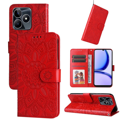 Embossed Sunflower Leather Phone Case, For Realme C67 4G Global, For Realme C67 Global / 11 5G Taiwan Version, For Realme 11 4G Global, For Realme C53 / Narzo N53, For Realme 11, For Realme 11 Pro / 11 Pro+, For Realme C65 4G, For Realme C55           ...