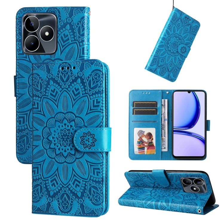 Embossed Sunflower Leather Phone Case, For Realme C67 4G Global, For Realme C67 Global / 11 5G Taiwan Version, For Realme 11 4G Global, For Realme C53 / Narzo N53, For Realme 11, For Realme 11 Pro / 11 Pro+, For Realme C65 4G, For Realme C55           ...