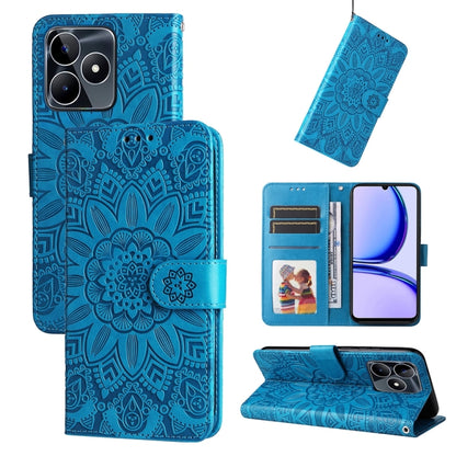 Embossed Sunflower Leather Phone Case, For Realme C67 4G Global, For Realme C67 Global / 11 5G Taiwan Version, For Realme 11 4G Global, For Realme C53 / Narzo N53, For Realme 11, For Realme 11 Pro / 11 Pro+, For Realme C65 4G, For Realme C55           ...