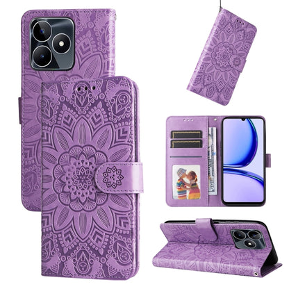 Embossed Sunflower Leather Phone Case, For Realme C67 4G Global, For Realme C67 Global / 11 5G Taiwan Version, For Realme 11 4G Global, For Realme C53 / Narzo N53, For Realme 11, For Realme 11 Pro / 11 Pro+, For Realme C65 4G, For Realme C55           ...