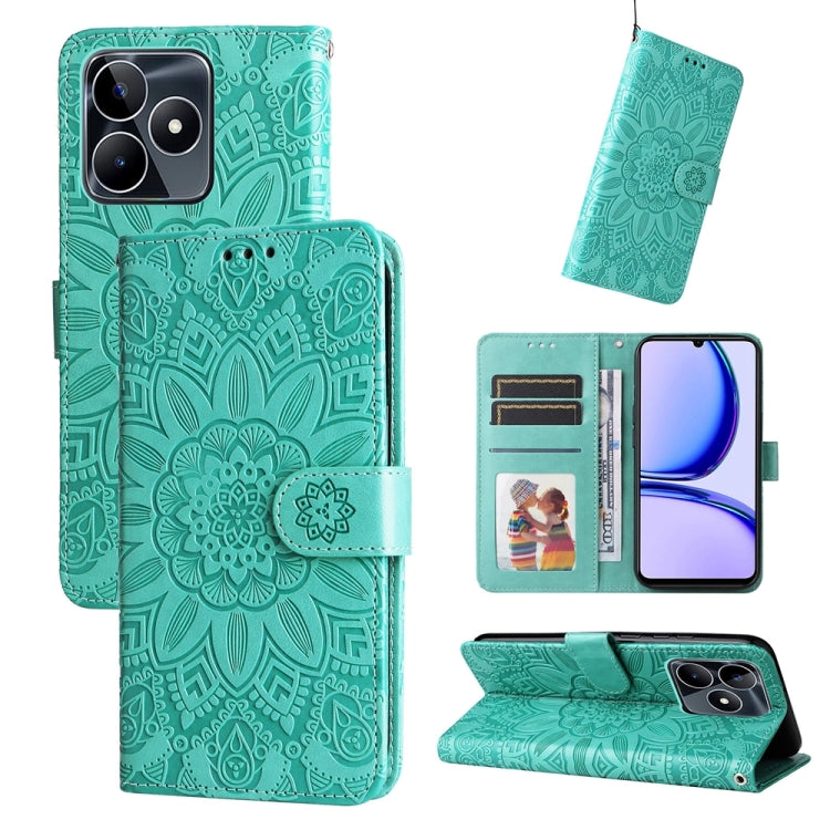 Embossed Sunflower Leather Phone Case, For Realme C67 4G Global, For Realme C67 Global / 11 5G Taiwan Version, For Realme 11 4G Global, For Realme C53 / Narzo N53, For Realme 11, For Realme 11 Pro / 11 Pro+, For Realme C65 4G, For Realme C55           ...