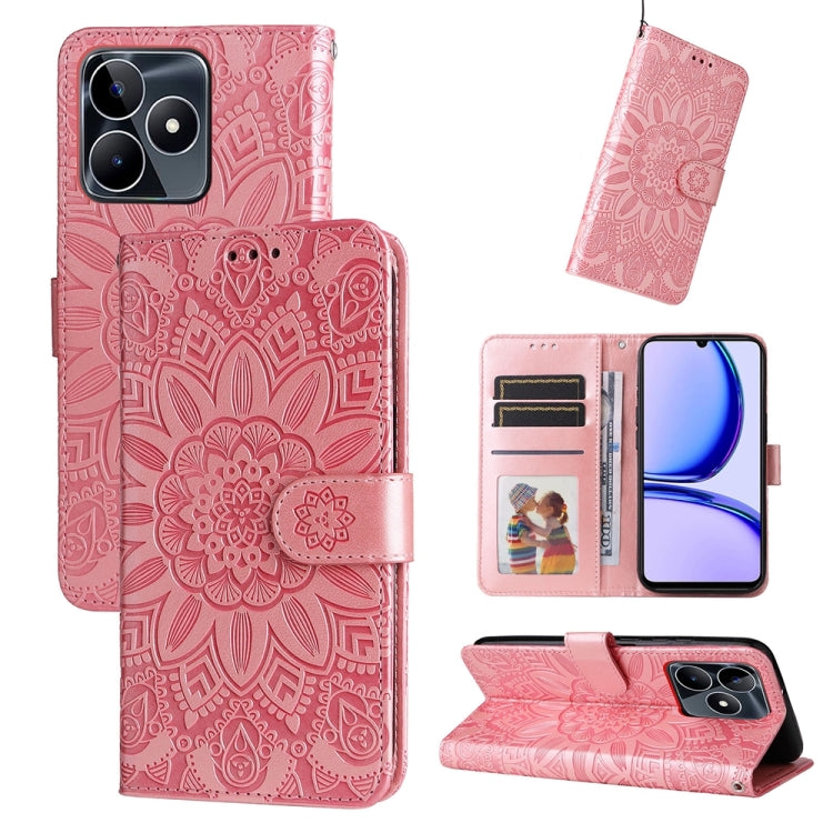 Embossed Sunflower Leather Phone Case, For Realme C67 4G Global, For Realme C67 Global / 11 5G Taiwan Version, For Realme 11 4G Global, For Realme C53 / Narzo N53, For Realme 11, For Realme 11 Pro / 11 Pro+, For Realme C65 4G, For Realme C55           ...