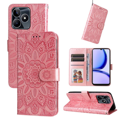 Embossed Sunflower Leather Phone Case, For Realme C67 4G Global, For Realme C67 Global / 11 5G Taiwan Version, For Realme 11 4G Global, For Realme C53 / Narzo N53, For Realme 11, For Realme 11 Pro / 11 Pro+, For Realme C65 4G, For Realme C55           ...