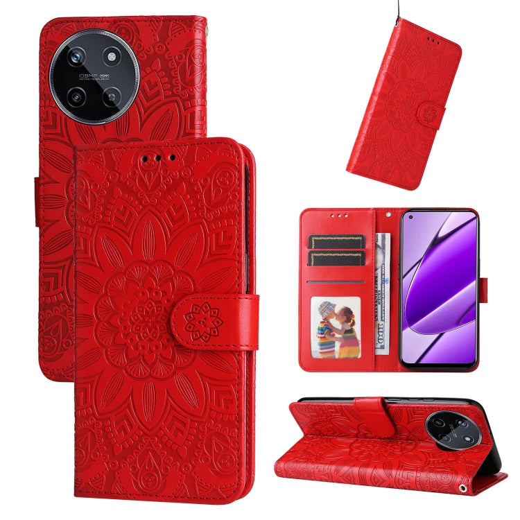 Embossed Sunflower Leather Phone Case, For Realme C67 4G Global, For Realme C67 Global / 11 5G Taiwan Version, For Realme 11 4G Global, For Realme C53 / Narzo N53, For Realme 11, For Realme 11 Pro / 11 Pro+, For Realme C65 4G, For Realme C55           ...