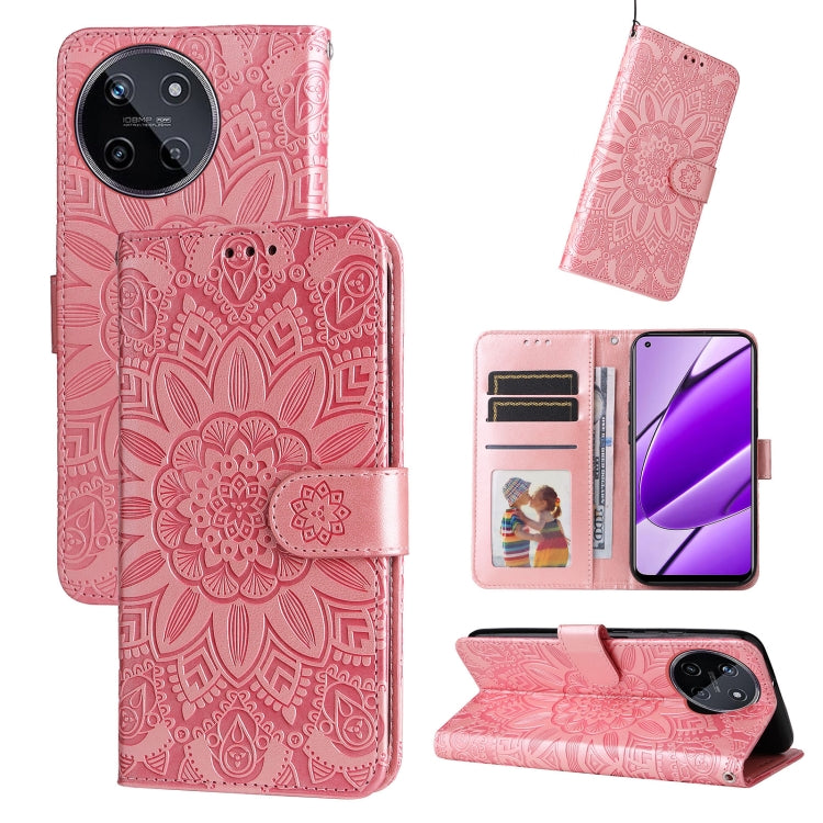 Embossed Sunflower Leather Phone Case, For Realme C67 4G Global, For Realme C67 Global / 11 5G Taiwan Version, For Realme 11 4G Global, For Realme C53 / Narzo N53, For Realme 11, For Realme 11 Pro / 11 Pro+, For Realme C65 4G, For Realme C55           ...