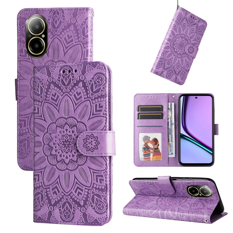 Embossed Sunflower Leather Phone Case, For Realme C67 4G Global, For Realme C67 Global / 11 5G Taiwan Version, For Realme 11 4G Global, For Realme C53 / Narzo N53, For Realme 11, For Realme 11 Pro / 11 Pro+, For Realme C65 4G, For Realme C55           ...