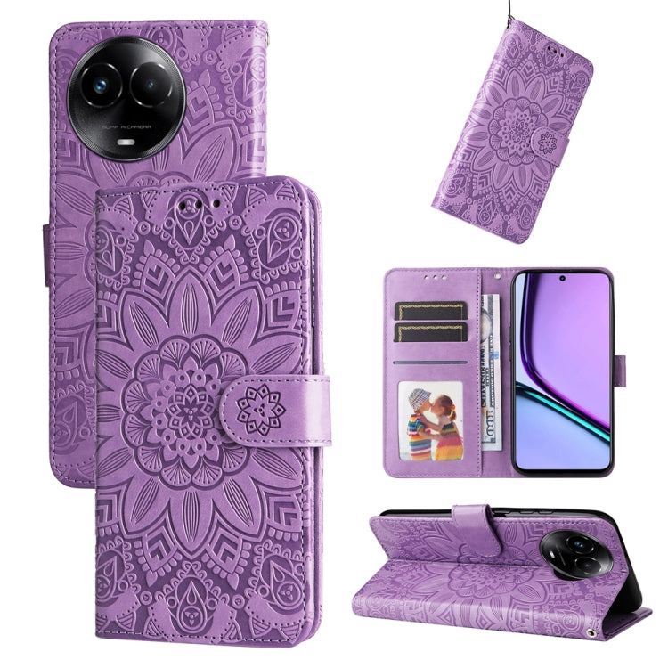Embossed Sunflower Leather Phone Case, For Realme C67 4G Global, For Realme C67 Global / 11 5G Taiwan Version, For Realme 11 4G Global, For Realme C53 / Narzo N53, For Realme 11, For Realme 11 Pro / 11 Pro+, For Realme C65 4G, For Realme C55           ...