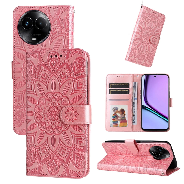 Embossed Sunflower Leather Phone Case, For Realme C67 4G Global, For Realme C67 Global / 11 5G Taiwan Version, For Realme 11 4G Global, For Realme C53 / Narzo N53, For Realme 11, For Realme 11 Pro / 11 Pro+, For Realme C65 4G, For Realme C55           ...