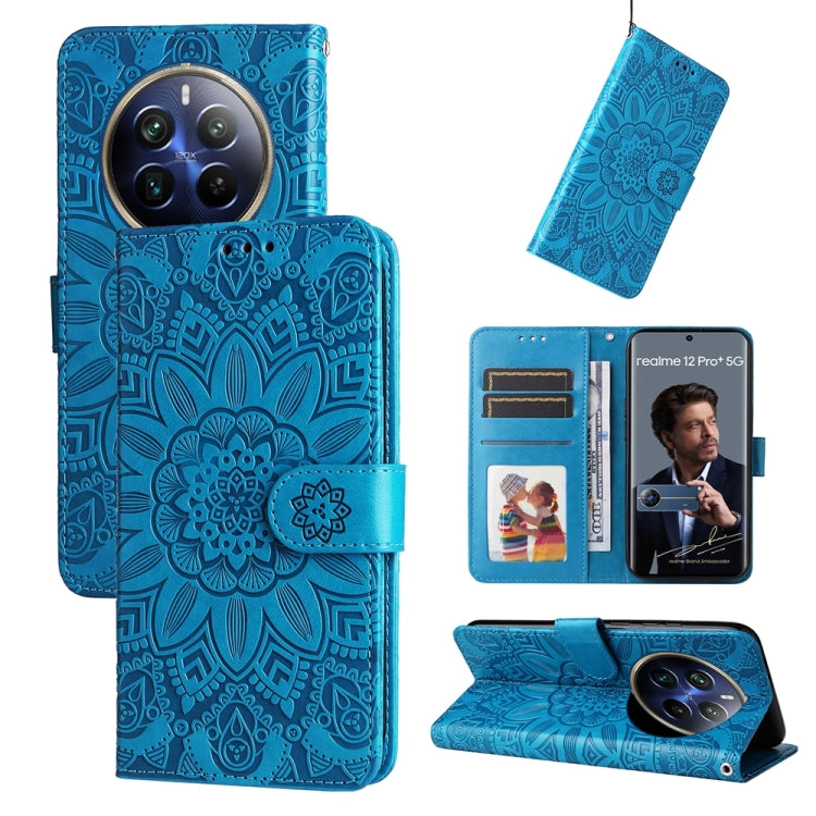 Embossed Sunflower Leather Phone Case, For Realme 16 Pro+ 5G, For Realme 16 Pro 5G, For Realme 15x 5G India / Realme C85 5G, For Realme C85 Pro 4G, For Realme 15T 5G, For Realme Narzo 80 Lite 4G / C71 India, For Realme 15 5G / Realme 15 Pro 5G         ...