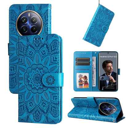 Embossed Sunflower Leather Phone Case, For Realme 16 Pro+ 5G, For Realme 16 Pro 5G, For Realme 15x 5G India / Realme C85 5G, For Realme C85 Pro 4G, For Realme 15T 5G, For Realme Narzo 80 Lite 4G / C71 India, For Realme 15 5G / Realme 15 Pro 5G         ...