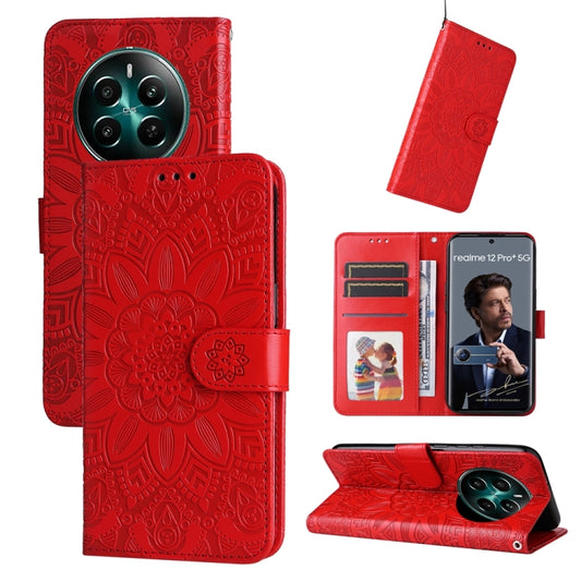 Embossed Sunflower Leather Phone Case, For Realme 12+, For Realme 12 Pro+, For Realme C67 4G Global, For Realme C67 Global / 11 5G Taiwan Version, For Realme 11 4G Global, For Realme C53 / Narzo N53, For Realme 11, For Realme 11 Pro / 11 Pro+          ...