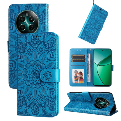 Embossed Sunflower Leather Phone Case, For Realme 16 Pro+ 5G, For Realme 16 Pro 5G, For Realme 15x 5G India / Realme C85 5G, For Realme C85 Pro 4G, For Realme 15T 5G, For Realme Narzo 80 Lite 4G / C71 India, For Realme 15 5G / Realme 15 Pro 5G         ...