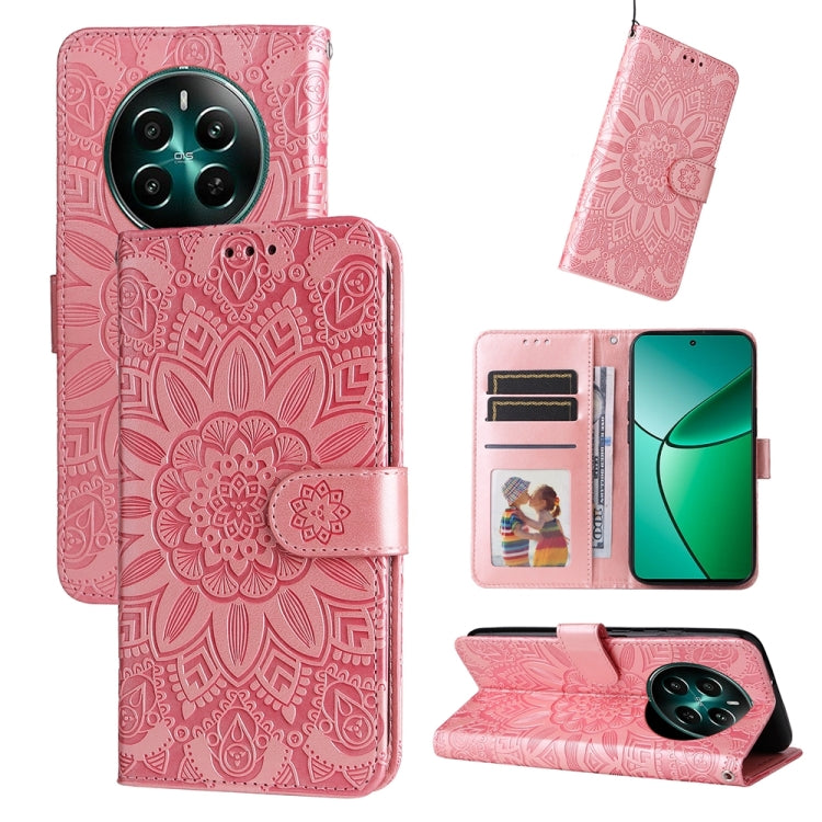 Embossed Sunflower Leather Phone Case, For Realme 16 Pro+ 5G, For Realme 16 Pro 5G, For Realme 15x 5G India / Realme C85 5G, For Realme C85 Pro 4G, For Realme 15T 5G, For Realme Narzo 80 Lite 4G / C71 India, For Realme 15 5G / Realme 15 Pro 5G         ...