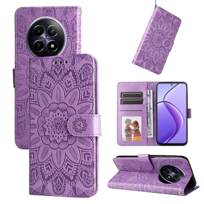 Embossed Sunflower Leather Phone Case, For Realme 16 Pro+ 5G, For Realme 16 Pro 5G, For Realme 15x 5G India / Realme C85 5G, For Realme C85 Pro 4G, For Realme 15T 5G, For Realme Narzo 80 Lite 4G / C71 India, For Realme 15 5G / Realme 15 Pro 5G         ...