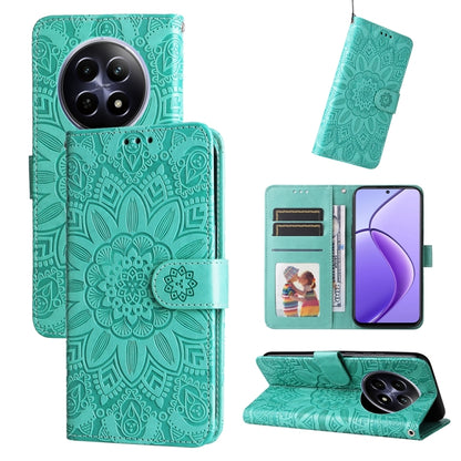 Embossed Sunflower Leather Phone Case, For Realme 16 Pro+ 5G, For Realme 16 Pro 5G, For Realme 15x 5G India / Realme C85 5G, For Realme C85 Pro 4G, For Realme 15T 5G, For Realme Narzo 80 Lite 4G / C71 India, For Realme 15 5G / Realme 15 Pro 5G         ...