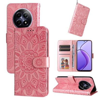Embossed Sunflower Leather Phone Case, For Realme 16 Pro+ 5G, For Realme 16 Pro 5G, For Realme 15x 5G India / Realme C85 5G, For Realme C85 Pro 4G, For Realme 15T 5G, For Realme Narzo 80 Lite 4G / C71 India, For Realme 15 5G / Realme 15 Pro 5G         ...