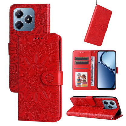 Embossed Sunflower Leather Phone Case, For Realme 16 Pro+ 5G, For Realme 16 Pro 5G, For Realme 15x 5G India / Realme C85 5G, For Realme C85 Pro 4G, For Realme 15T 5G, For Realme Narzo 80 Lite 4G / C71 India, For Realme 15 5G / Realme 15 Pro 5G         ...