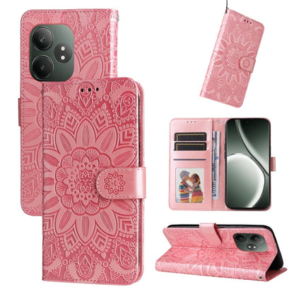 Embossed Sunflower Leather Phone Case, For Realme 16 Pro+ 5G, For Realme 16 Pro 5G, For Realme 15x 5G India / Realme C85 5G, For Realme C85 Pro 4G, For Realme 15T 5G, For Realme Narzo 80 Lite 4G / C71 India, For Realme 15 5G / Realme 15 Pro 5G         ...
