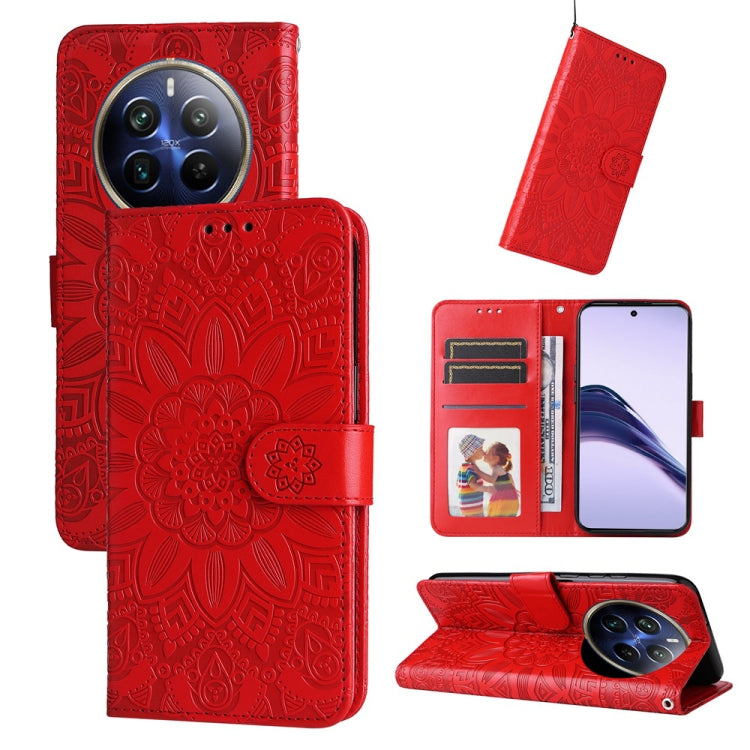 Embossed Sunflower Leather Phone Case, For Realme 16 Pro+ 5G, For Realme 16 Pro 5G, For Realme 15x 5G India / Realme C85 5G, For Realme C85 Pro 4G, For Realme 15T 5G, For Realme Narzo 80 Lite 4G / C71 India, For Realme 15 5G / Realme 15 Pro 5G         ...