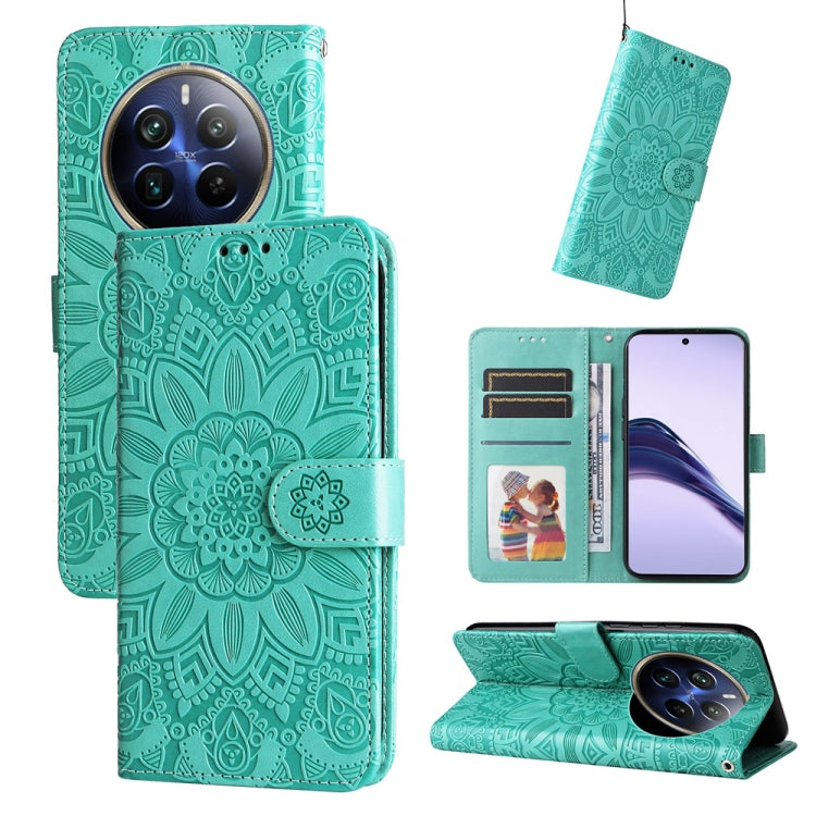 Embossed Sunflower Leather Phone Case, For Realme 16 Pro+ 5G, For Realme 16 Pro 5G, For Realme 15x 5G India / Realme C85 5G, For Realme C85 Pro 4G, For Realme 15T 5G, For Realme Narzo 80 Lite 4G / C71 India, For Realme 15 5G / Realme 15 Pro 5G         ...
