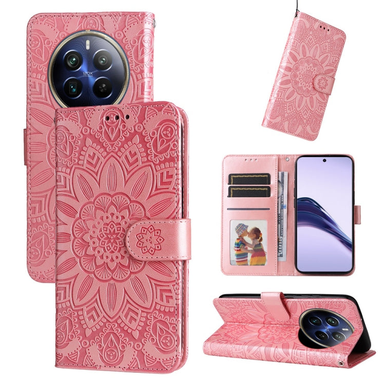 Embossed Sunflower Leather Phone Case, For Realme 16 Pro+ 5G, For Realme 16 Pro 5G, For Realme 15x 5G India / Realme C85 5G, For Realme C85 Pro 4G, For Realme 15T 5G, For Realme Narzo 80 Lite 4G / C71 India, For Realme 15 5G / Realme 15 Pro 5G         ...