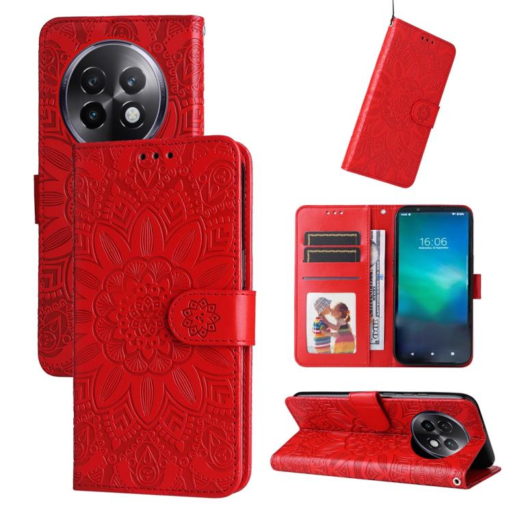 Embossed Sunflower Leather Phone Case, For Realme 16 Pro+ 5G, For Realme 16 Pro 5G, For Realme 15x 5G India / Realme C85 5G, For Realme C85 Pro 4G, For Realme 15T 5G, For Realme Narzo 80 Lite 4G / C71 India, For Realme 15 5G / Realme 15 Pro 5G         ...