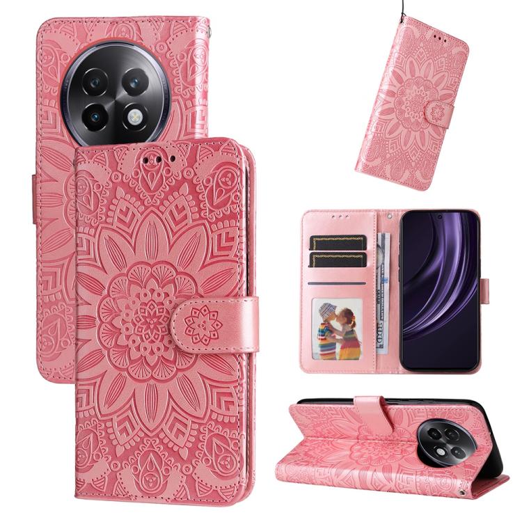 Embossed Sunflower Leather Phone Case, For Realme 16 Pro+ 5G, For Realme 16 Pro 5G, For Realme 15x 5G India / Realme C85 5G, For Realme C85 Pro 4G, For Realme 15T 5G, For Realme Narzo 80 Lite 4G / C71 India, For Realme 15 5G / Realme 15 Pro 5G         ...