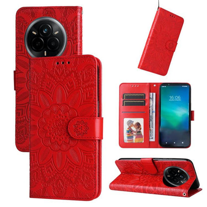 Embossed Sunflower Leather Phone Case, For Realme 16 Pro+ 5G, For Realme 16 Pro 5G, For Realme 15x 5G India / Realme C85 5G, For Realme C85 Pro 4G, For Realme 15T 5G, For Realme Narzo 80 Lite 4G / C71 India, For Realme 15 5G / Realme 15 Pro 5G         ...