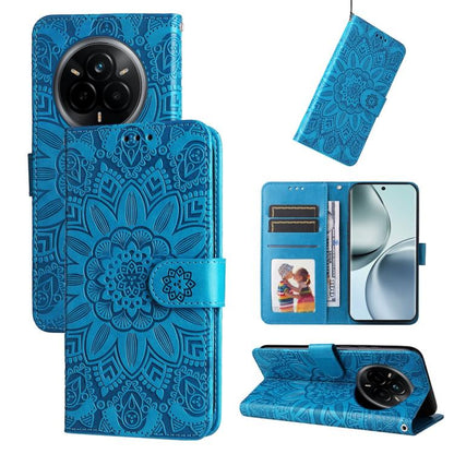 Embossed Sunflower Leather Phone Case, For Realme 16 Pro+ 5G, For Realme 16 Pro 5G, For Realme 15x 5G India / Realme C85 5G, For Realme C85 Pro 4G, For Realme 15T 5G, For Realme Narzo 80 Lite 4G / C71 India, For Realme 15 5G / Realme 15 Pro 5G         ...