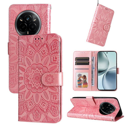 Embossed Sunflower Leather Phone Case, For Realme 16 Pro+ 5G, For Realme 16 Pro 5G, For Realme 15x 5G India / Realme C85 5G, For Realme C85 Pro 4G, For Realme 15T 5G, For Realme Narzo 80 Lite 4G / C71 India, For Realme 15 5G / Realme 15 Pro 5G         ...