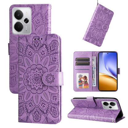 Embossed Sunflower Leather Phone Case, For Realme 16 Pro+ 5G, For Realme 16 Pro 5G, For Realme 15x 5G India / Realme C85 5G, For Realme C85 Pro 4G, For Realme 15T 5G, For Realme Narzo 80 Lite 4G / C71 India, For Realme 15 5G / Realme 15 Pro 5G         ...