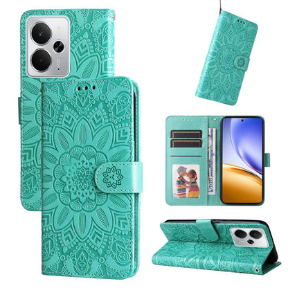 Embossed Sunflower Leather Phone Case, For Realme 16 Pro+ 5G, For Realme 16 Pro 5G, For Realme 15x 5G India / Realme C85 5G, For Realme C85 Pro 4G, For Realme 15T 5G, For Realme Narzo 80 Lite 4G / C71 India, For Realme 15 5G / Realme 15 Pro 5G         ...