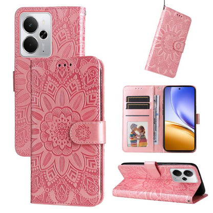 Embossed Sunflower Leather Phone Case, For Realme 16 Pro+ 5G, For Realme 16 Pro 5G, For Realme 15x 5G India / Realme C85 5G, For Realme C85 Pro 4G, For Realme 15T 5G, For Realme Narzo 80 Lite 4G / C71 India, For Realme 15 5G / Realme 15 Pro 5G         ...