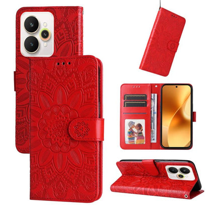 Embossed Sunflower Leather Phone Case, For Realme 16 Pro+ 5G, For Realme 16 Pro 5G, For Realme 15x 5G India / Realme C85 5G, For Realme C85 Pro 4G, For Realme 15T 5G, For Realme Narzo 80 Lite 4G / C71 India, For Realme 15 5G / Realme 15 Pro 5G         ...