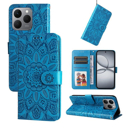 Embossed Sunflower Leather Phone Case, For Realme 16 Pro+ 5G, For Realme 16 Pro 5G, For Realme 15x 5G India / Realme C85 5G, For Realme C85 Pro 4G, For Realme 15T 5G, For Realme Narzo 80 Lite 4G / C71 India, For Realme 15 5G / Realme 15 Pro 5G         ...