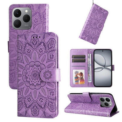 Embossed Sunflower Leather Phone Case, For Realme 16 Pro+ 5G, For Realme 16 Pro 5G, For Realme 15x 5G India / Realme C85 5G, For Realme C85 Pro 4G, For Realme 15T 5G, For Realme Narzo 80 Lite 4G / C71 India, For Realme 15 5G / Realme 15 Pro 5G         ...