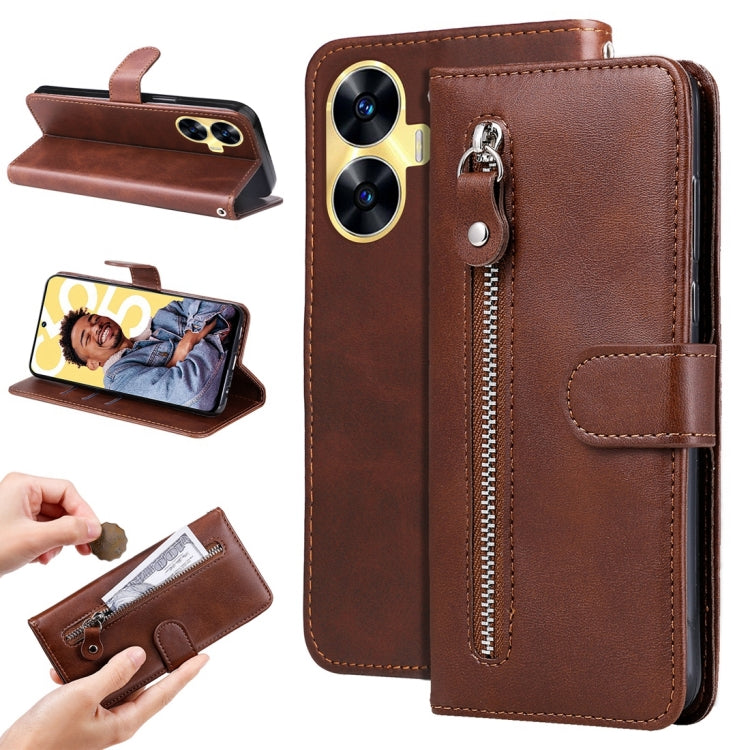 Fashion Calf Texture Zipper Leather Phone Case, For Realme C67 4G Global, For Realme C67 5G / 11 5G Taiwan Version, For Realme 11 4G Global, For Realme C53 / Narzo N53, For Realme 11, For Realme 11 Pro / 11 Pro+, For Realme C65 4G, For Realme C55      ...