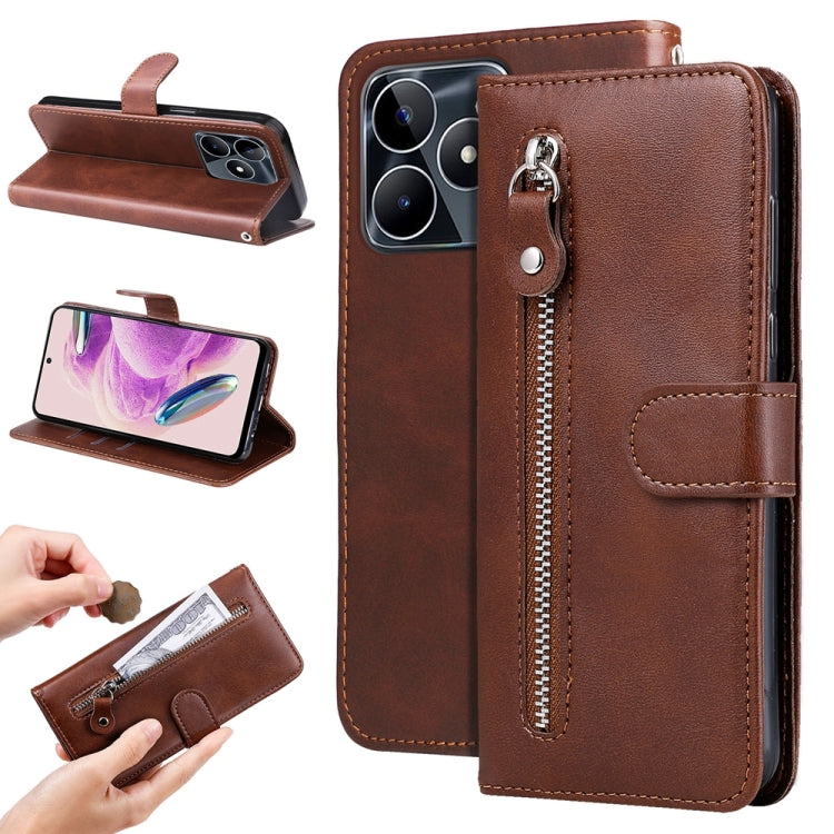 Fashion Calf Texture Zipper Leather Phone Case, For Realme C67 4G Global, For Realme C67 5G / 11 5G Taiwan Version, For Realme 11 4G Global, For Realme C53 / Narzo N53, For Realme 11, For Realme 11 Pro / 11 Pro+, For Realme C65 4G, For Realme C55      ...