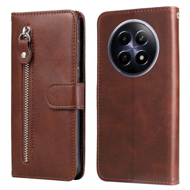 Fashion Calf Texture Zipper Leather Phone Case, For Realme 16 Pro+ 5G, For Realme 16 Pro 5G, For Realme 15x 5G India / Realme C85 5G, For Realme C85 Pro 4G, For Realme 15T 5G, For Realme Narzo 80 Lite 4G / C71 India, For Realme 15 5G / Realme 15 Pro 5G...