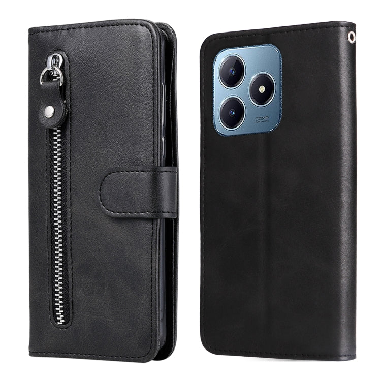 Fashion Calf Texture Zipper Leather Phone Case, For Realme 16 Pro+ 5G, For Realme 16 Pro 5G, For Realme 15x 5G India / Realme C85 5G, For Realme C85 Pro 4G, For Realme 15T 5G, For Realme Narzo 80 Lite 4G / C71 India, For Realme 15 5G / Realme 15 Pro 5G...