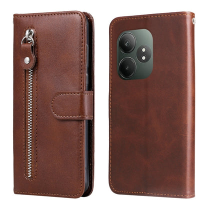 Fashion Calf Texture Zipper Leather Phone Case, For Realme 16 Pro+ 5G, For Realme 16 Pro 5G, For Realme 15x 5G India / Realme C85 5G, For Realme C85 Pro 4G, For Realme 15T 5G, For Realme Narzo 80 Lite 4G / C71 India, For Realme 15 5G / Realme 15 Pro 5G...