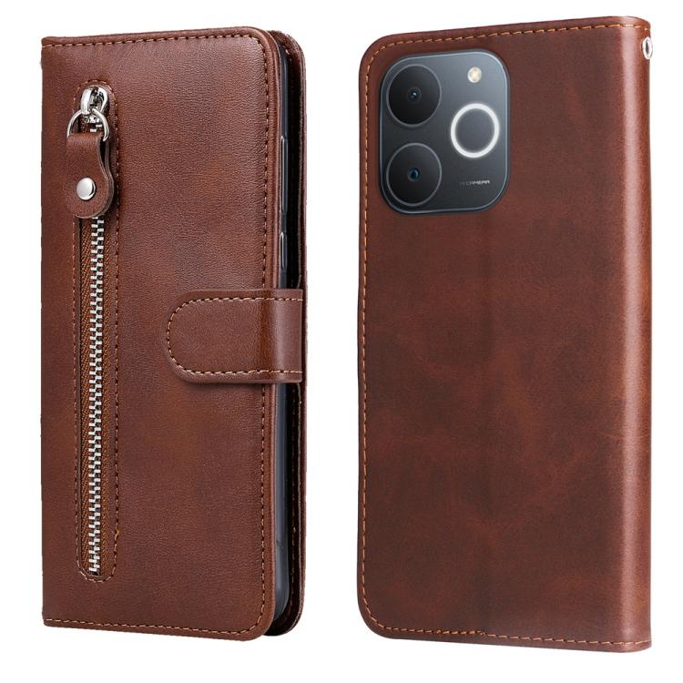 Fashion Calf Texture Zipper Leather Phone Case, For Realme 16 Pro+ 5G, For Realme 16 Pro 5G, For Realme 15x 5G India / Realme C85 5G, For Realme C85 Pro 4G, For Realme 15T 5G, For Realme Narzo 80 Lite 4G / C71 India, For Realme 15 5G / Realme 15 Pro 5G...