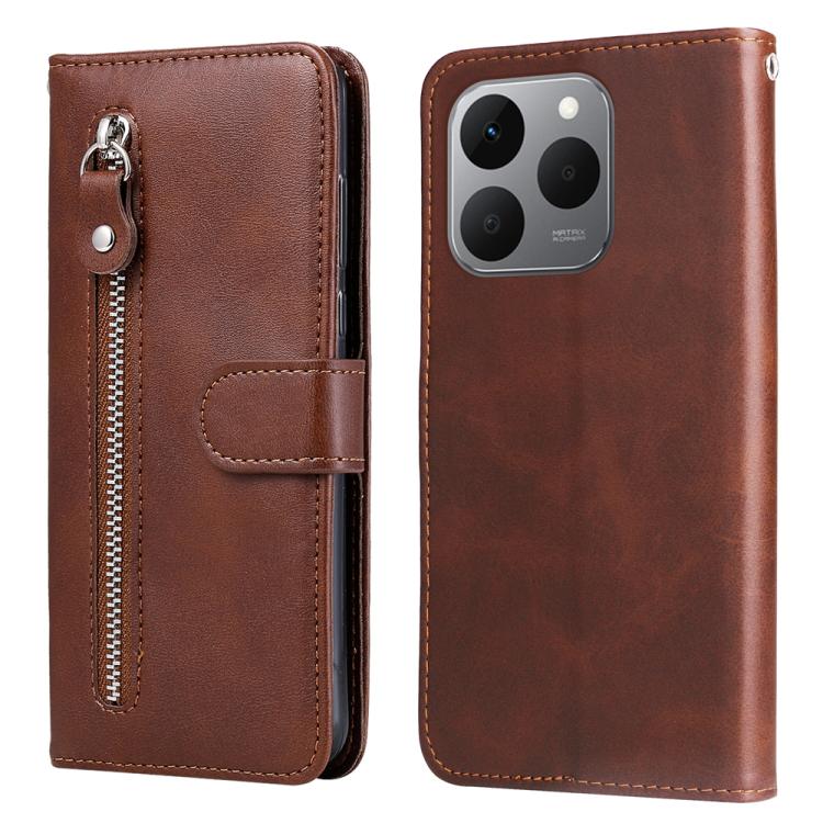 Fashion Calf Texture Zipper Leather Phone Case, For Realme 16 Pro+ 5G, For Realme 16 Pro 5G, For Realme 15x 5G India / Realme C85 5G, For Realme C85 Pro 4G, For Realme 15T 5G, For Realme Narzo 80 Lite 4G / C71 India, For Realme 15 5G / Realme 15 Pro 5G...