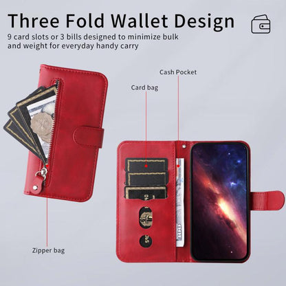 Fashion Calf Texture Zipper Leather Phone Case, For Realme 16 Pro+ 5G, For Realme 16 Pro 5G, For Realme 15x 5G India / Realme C85 5G, For Realme C85 Pro 4G, For Realme 15T 5G, For Realme Narzo 80 Lite 4G / C71 India, For Realme 15 5G / Realme 15 Pro 5G...