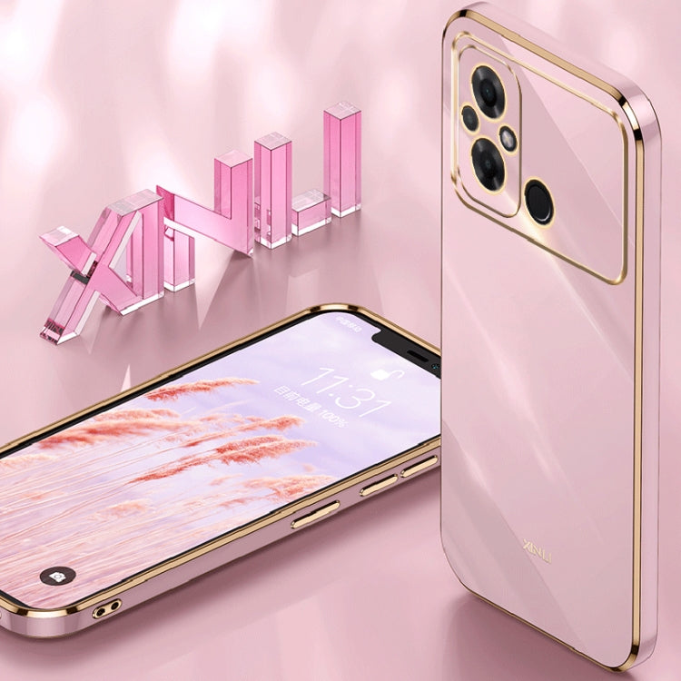XINLI Straight Edge 6D Electroplate TPU Phone Case