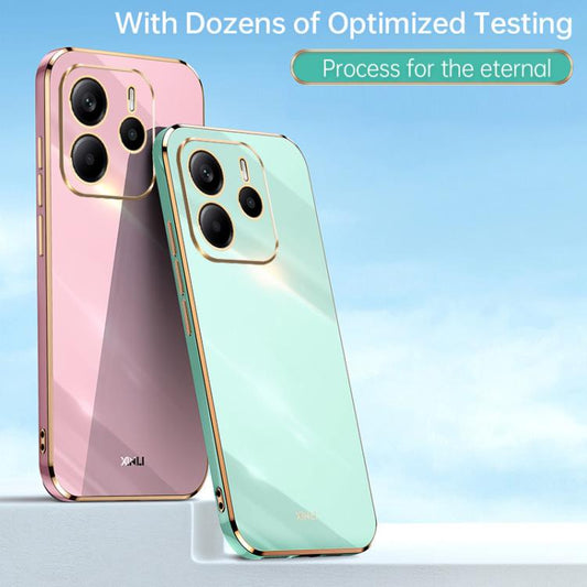 XINLI Straight Edge 6D Electroplate TPU Phone Case, For Redmi Note 14 4G 163.25mm, For Redmi Note 14 5G Global, For Redmi 14 4G, For Xiaomi Redmi Note 13 Pro 4G, For Xiaomi Redmi Note 13 4G, For Xiaomi Redmi 13C 5G, For Xiaomi Redmi K70E               ...