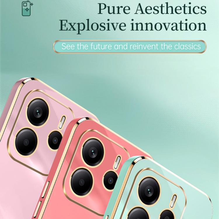 XINLI Straight Edge 6D Electroplate TPU Phone Case, For Redmi Note 14 5G Global, For Redmi 14 4G, For Xiaomi Redmi Note 13 Pro 4G, For Xiaomi Redmi Note 13 4G, For Xiaomi Redmi 13C 5G, For Xiaomi Redmi K70E, For Xiaomi 14 Pro, For Xiaomi 14            ...