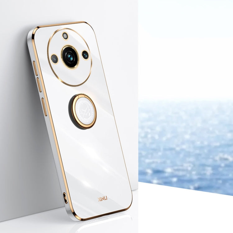 XINLI Straight Edge 6D Electroplate TPU Phone Case with Ring Holder, For Realme GT 8 Pro 5G, For Realme 15 5G Global, For Realme 14 5G Global, For Realme Neo7X, For Realme Neo7 SE, For Realme14 Pro+, For Realme C75, For Realme GT 7 Pro 5G              ...